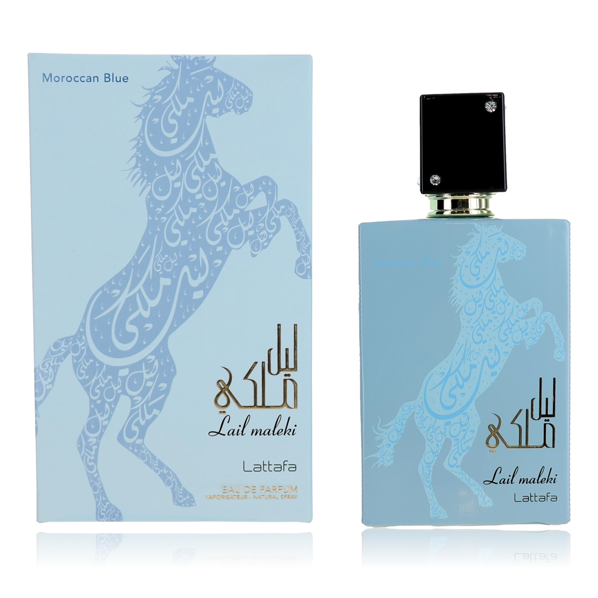 Lail Maleki Moroccan Blue by Lattafa, 3.4 oz EDP Spray for Men