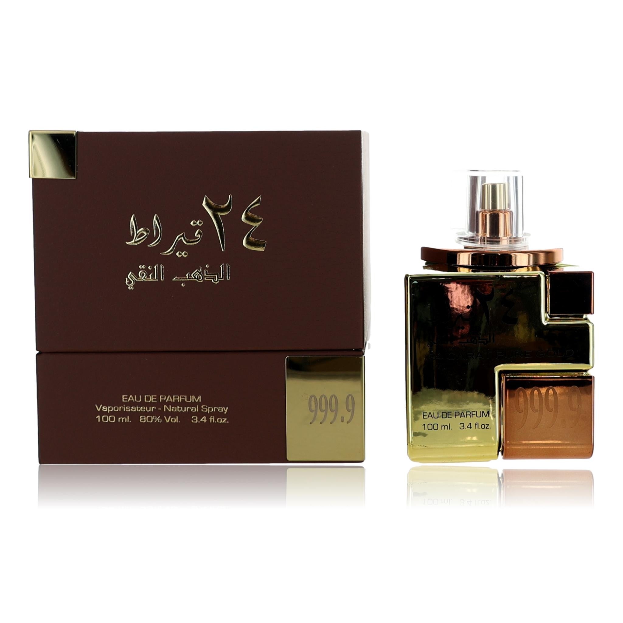 24 Carat Pure Gold by Lattafa, 3.4 oz EDP Spray for Unisex