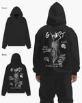 G West Mens Dancing Skeleton Heavy Premium Oversize Hoodie